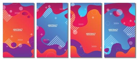 Abstract modern template set background. vector