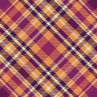 Tartan or plaid halloween color pattern. vector