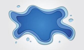 Blue wave paper style background. vector