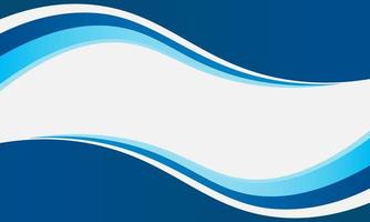 Blue wave shape on white background. vector