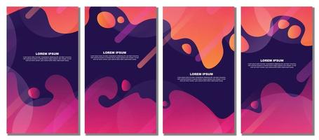 Abstract modern template set background. vector