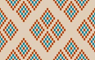Fabric ethnic Aztec style. Ethnic geometric seamless pattern in tribal. vector