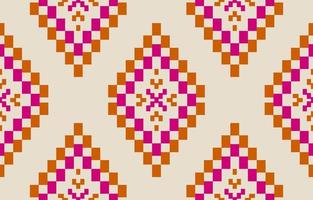 Fabric ethnic Aztec style. Ethnic geometric seamless pattern in tribal. vector