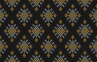 Ethnic geometric seamless pattern in tribal. Fabric ethnic Aztec style. vector