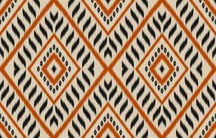 Fabric ikat art. Geometric ethnic seamless pattern in tribal. Indian style. vector