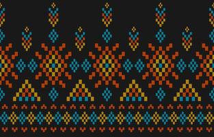 Abstract ethnic Aztec style. Ethnic geometric seamless pattern in tribal. Border ornament print. vector