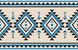 Beautiful carpet ethnic art. Geometric ethnic seamless pattern in tribal. American, Mexican style. vector