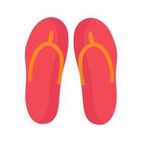 Red beach slippers on a white background vector