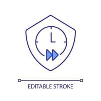 Protect future time period RGB color icon. Measure and control. Safe session. Technology. Isolated vector illustration. Simple filled line drawing. Editable stroke.