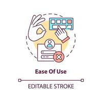 Ease of use concept icon. Commenting platform feature abstract idea thin line illustration. Good user experience. Isolated outline drawing. Editable stroke. vector