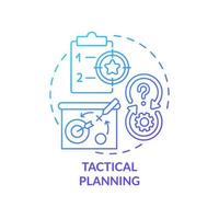 Tactical planning blue gradient concept icon. Small steps to success. Business strategy type abstract idea thin line illustration. Isolated outline drawing. vector
