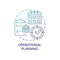 Operational planning blue gradient concept icon. Tasks detalization. Business strategy type abstract idea thin line illustration. Isolated outline drawing. vector