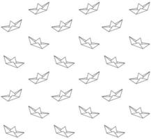 Seamless pattern of paper boats vector