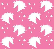 Seamless pattern of unicorn head vector