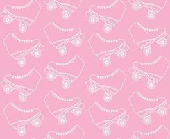 Vector seamless pattern of quad roller skate