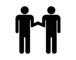 Handshaking pictogram - men shaking hands vector
