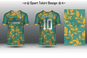Football jersey mockup, soccer jersey mockup, cycling jersey mockup and sport jersey mockup with abstract geometric pattern Free Vector