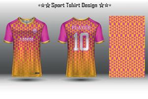 Football jersey mockup, soccer jersey mockup, cycling jersey mockup and sport jersey mockup with abstract geometric pattern vector