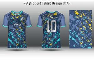 Football jersey mockup, soccer jersey mockup, cycling jersey mockup and sport jersey mockup with abstract geometric pattern Free Vector