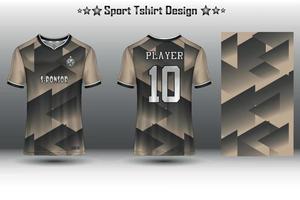 Football jersey mockup, soccer jersey mockup, cycling jersey mockup and sport jersey mockup with abstract geometric pattern vector