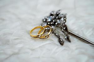 A gold ring for wedding photo