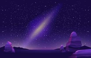 Milky Way Scenery Background vector