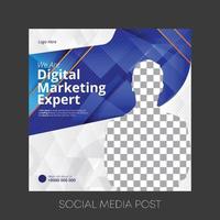 Digital business marketing social media post template and business marketing banner template vector