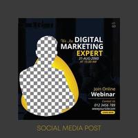 Digital business marketing social media post template and business marketing banner template vector