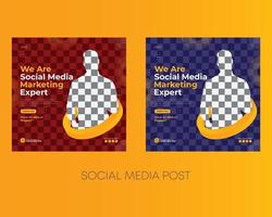 Digital business marketing social media post template and business marketing banner vector