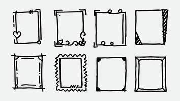 Set Doodle Frames Vector Illustration Set