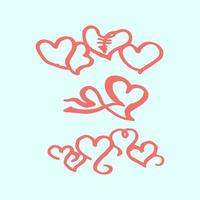 Hand Drawn Doodle Love Swirls arrows decor Element vector