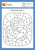 esquema de coloración en blanco y negro siguiente número en la hoja de ejercicios de la materia de matemáticas kawaii doodle dibujos animados vectoriales vector