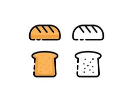 Bread logo icon design illustration set vector