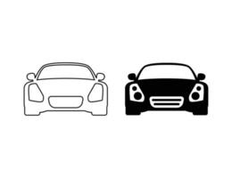 ilustración de diseño de silueta de coche deportivo vector