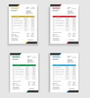 Abstract geometric business invoice template vector