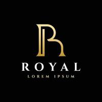premium luxury royal letter R logo design vector