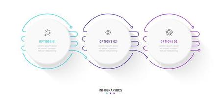 Vector Infographic label design template with icons and 3 options or steps. Can be used for process diagram, presentations, workflow layout, banner, flow chart, info graph.