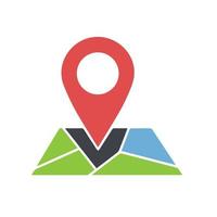 Map navigation travel icon style icon vector
