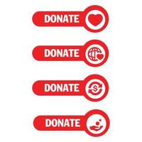 donate button icon vector