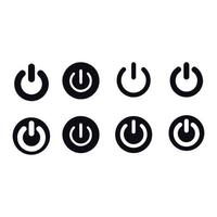 power button. on and off set icons vector