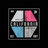 tipografía de ilustración de california. perfecto para el diseño de camisetas vector