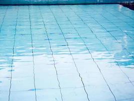 Clean swimming pool in summer photo