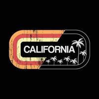 tipografía de ilustración de california. perfecto para el diseño de camisetas vector