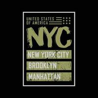 New york Brooklyn illustration typography  for t shirt, poster, logo, sticker, or apparel merchandise vector