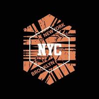 tipografía de ilustración de brooklyn de nueva york. perfecto para el diseño de camisetas vector