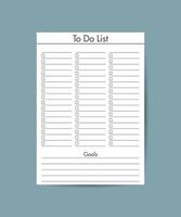 To do list or plan. All tasks completed. Sheet of paper with check mark Vector flat illustration isolated on white background