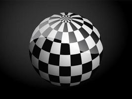cubierta de patrón abstracto bola 3d en blanco y negro. ilustración vectorial sobre fondo oscuro. vector