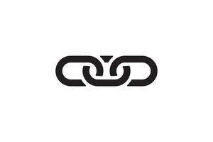 Chain link icon. Connection sign vector illustration. Linked interface design.