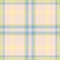 Plaid check pattern. Seamless fabric texture. Tartan textile print. vector