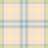 Plaid check pattern. Seamless fabric texture. Tartan textile print. vector